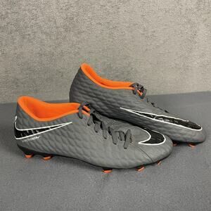 Nike Hypervenom Shoes Mens Size 12 Gray Orange Soccer Cleats AH7261-081